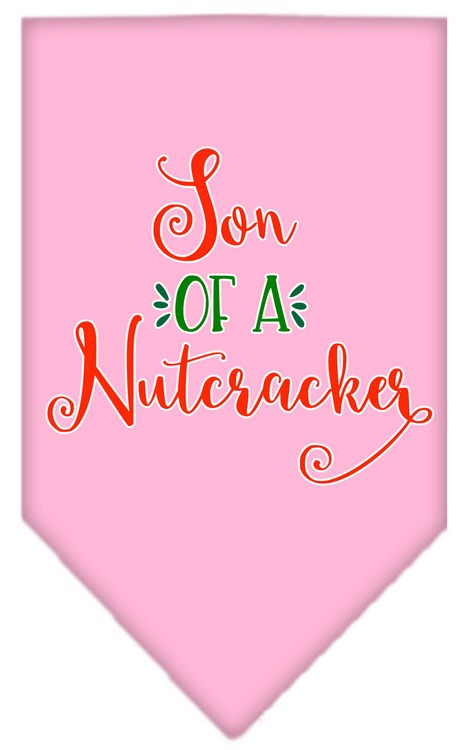 Son of a Nutcracker Screen Print Bandana Light Pink Large